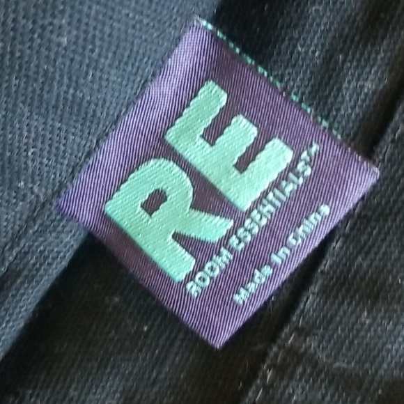 RE Room Essentials Target Black Cotton Curtains - Picture 2 of 4